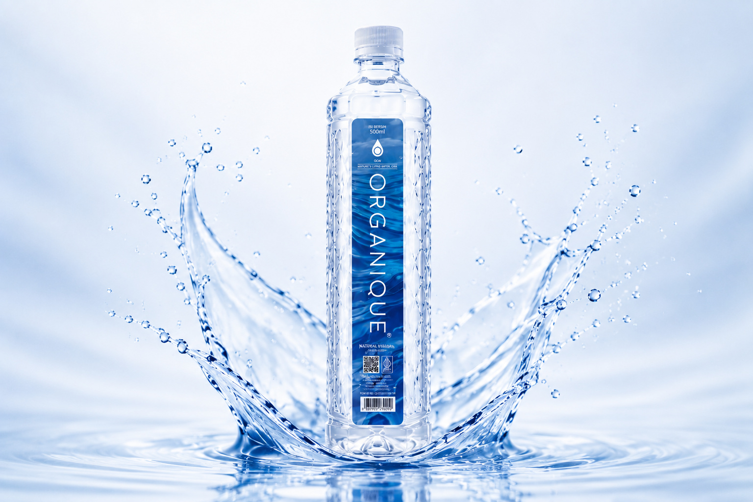 Organique Water dengan splash air